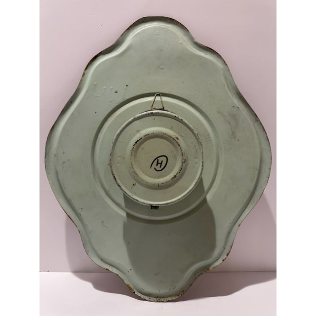 1920s French Chocolat Révillon Advertising Wall Clock Painted Tin 23" For Sale In Atlanta - Image 6 of 8
