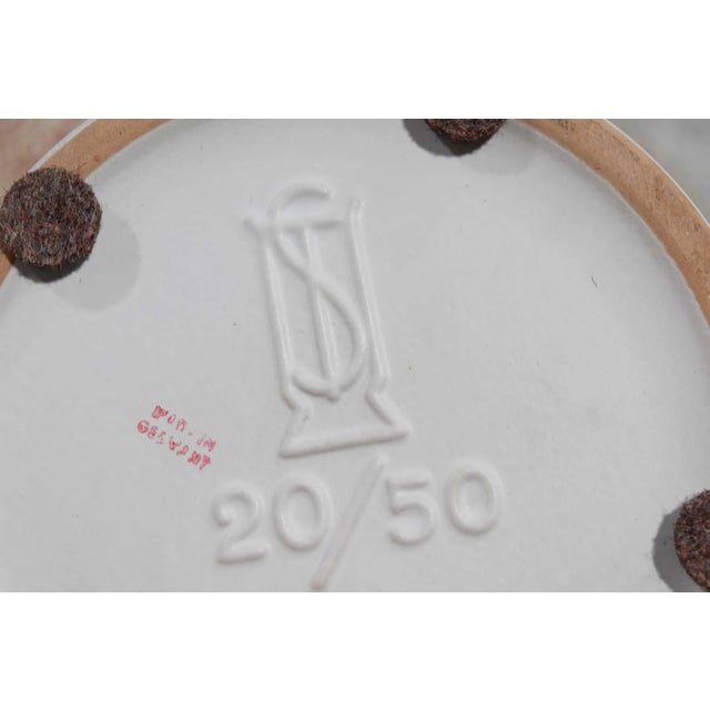 Mid 20th Century Tall West German Ceramic Vase in White For Sale - Image 4 of 4