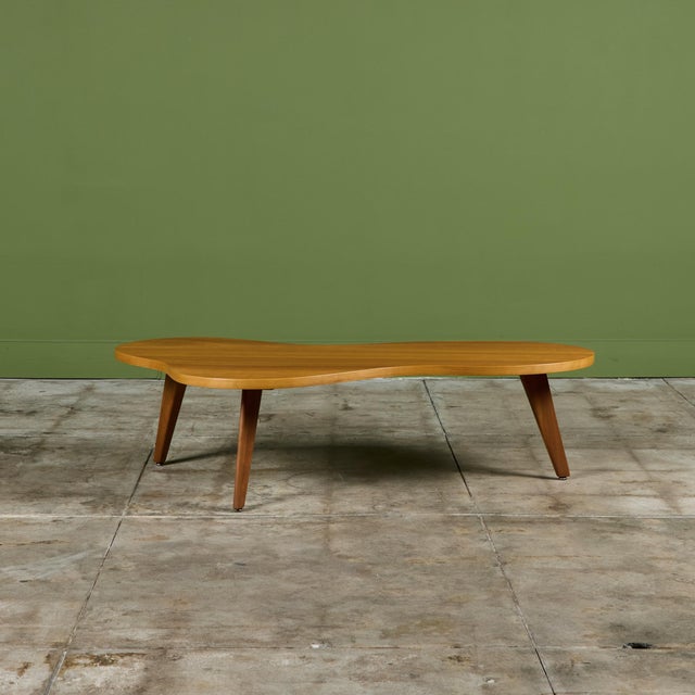 Brown Amoeba Coffee Table by John Widdicomb For Sale - Image 8 of 17
