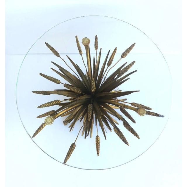 Italian Gold Gilt Sheaf of Wheat Side Drinks Table Aka Coco Table For Sale - Image 12 of 12