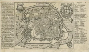 Antique Map of the City of Copenhagen in Denmark, 1720