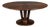 Large Art Deco Round Jupe Dining Table with Stainless Steel Trim For Sale