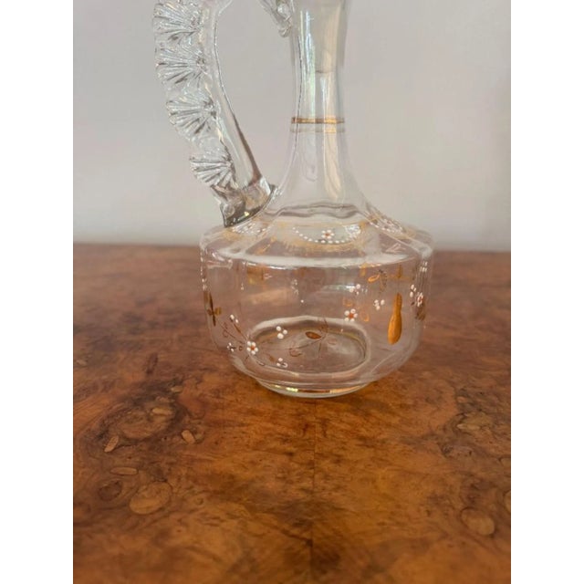 Victorian Glass Ewer, 1880s For Sale - Image 4 of 6