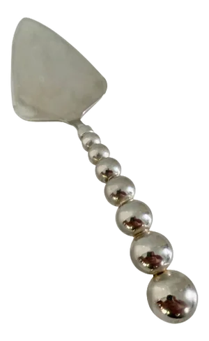 Modern Silver Plate Cake or Pastry Server