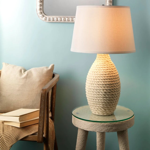 Lifestyle by JY Rope Rope Table Lamp For Sale - Image 4 of 5