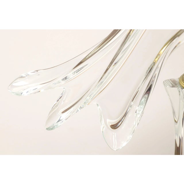 Cofrac Art Verrier France Large Crystal Table Lamp For Sale In Charlotte - Image 6 of 10