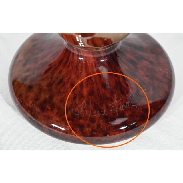 Art Deco French Glass Vases by Charder, 1927, Set of 2 For Sale - Image 15 of 18