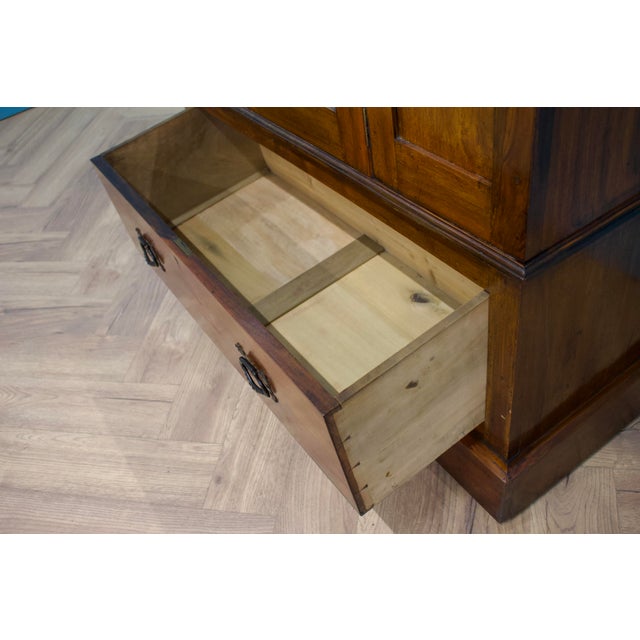 Brown Art Nouveau Wardrobe, 1900s For Sale - Image 8 of 11