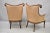 Vintage French Hollywood Regency Art Deco Style Mahogany Arm Chairs - a Pair For Sale - Image 10 of 11