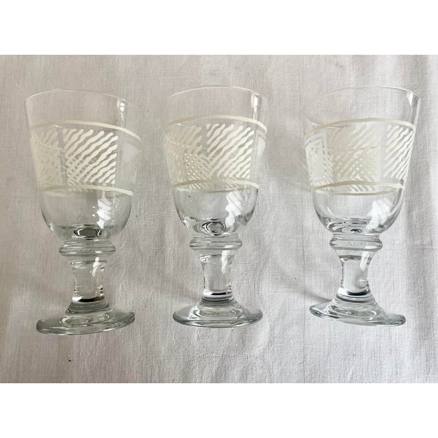 Vintage Pfaltzgraff Sierra 16 Oz Pedestal Iced Tea/Water Glass Goblets - Set of 3 Excellent Condition For Sale - Image 10 of 12