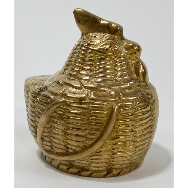 Who's the cutest little chickie you ever did see? This vintage solid brass hen paper weight! Charming chubby stature with...