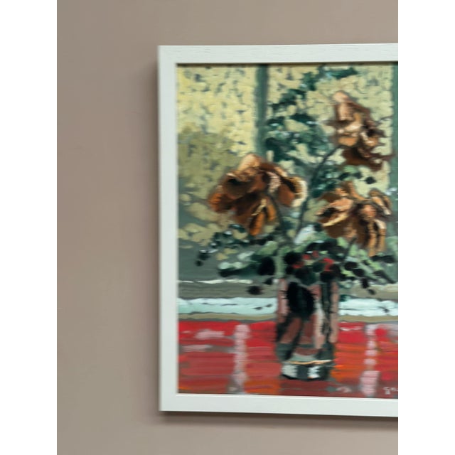 Gustav Herbert Carlsson, Withered Roses, 1950s, Oil on Paper, Framed For Sale - Image 9 of 17