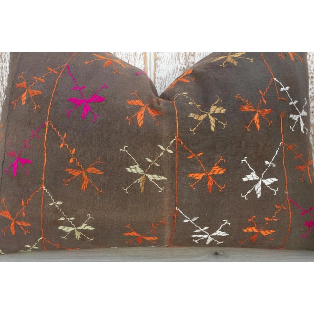 Jha Antique Indian Folk Lumbar Pillow For Sale In Los Angeles - Image 6 of 10