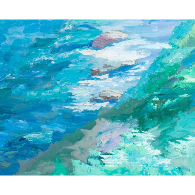 Oil on Canvas Coastal Painting by Kay Sutherland For Sale - Image 4 of 9