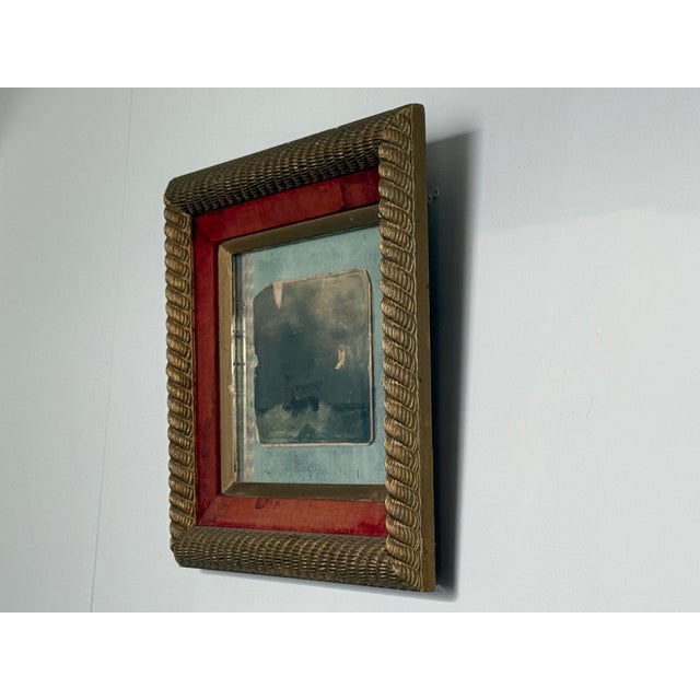 Coastal Early 20th Century Miniature Ship at Sea Oil Painting For Sale - Image 3 of 9