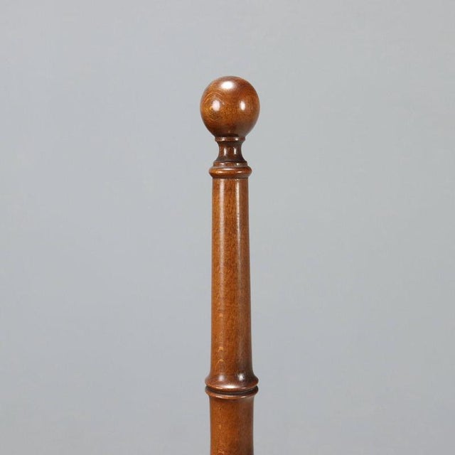 Library Ladder in Walnut-Stained Beech For Sale - Image 4 of 8