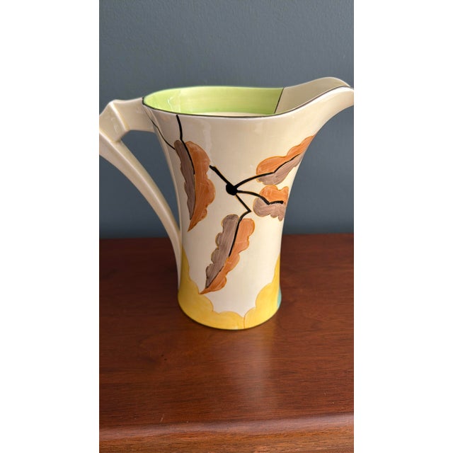Ceramic 1933 Clarice Cliff “Secrets” Pattern Daffodil Shape Jug – Scarce Form For Sale - Image 7 of 10