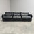 Remarks: Mid century sofa by Dreipunkt, Germany 1970s. Strong and heavy wooden frame with black leather upholstery. All...