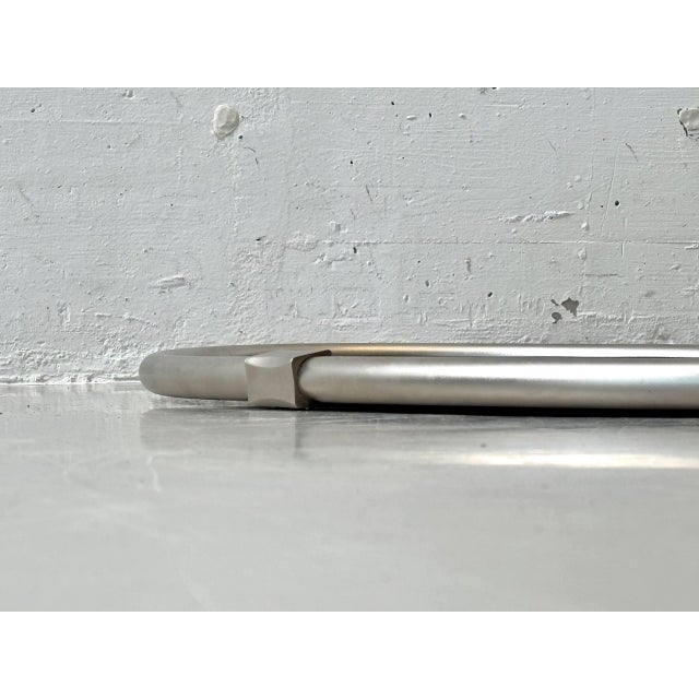 Oval Wall Mirror with Aluminum Frame, 1970s For Sale - Image 15 of 16