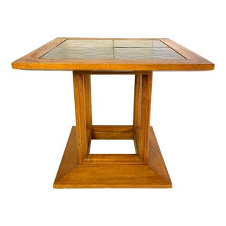 Heritage 70's Mid Century Tile Top Side Table For Sale