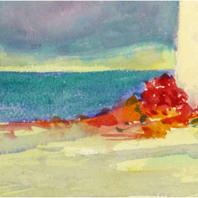 French Vintage French Watercolor - Red Vines For Sale - Image 3 of 5