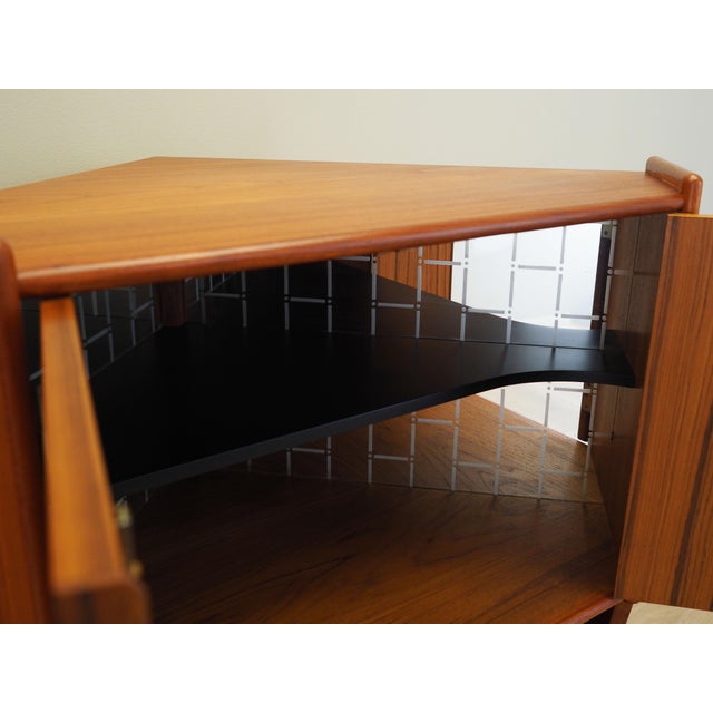 Orange Danish Teak Corner Cabinet, 1970s For Sale - Image 8 of 16