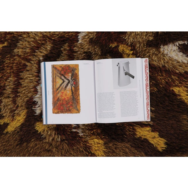 Beige Vintage Swedish Rya Rug With Sunburst Flare and Amber Tones - Rug & Kilim For Sale - Image 8 of 9