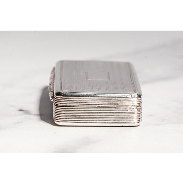 Wonderful English Engine Turned Antique Sterling Silver Snuff Box Tobacciana Engraved Presentation Dedication 1839 For Sale - Image 9 of 12