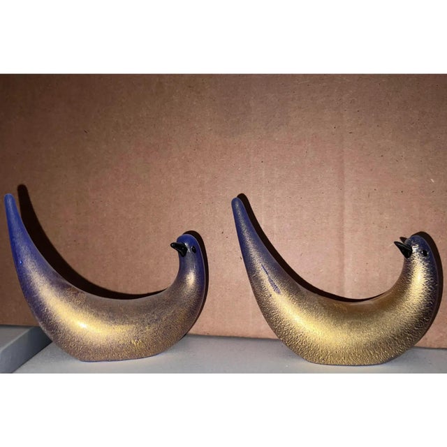 Mid 20th Century 1940s Dino Martens for Vetreria Aureliano Toso, Golden Dove a Pair, Murano, Italy For Sale - Image 5 of 6