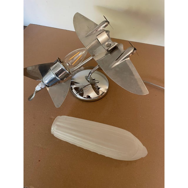 Airplane Lamp by Sarsaparilla, 1970s For Sale - Image 6 of 8