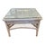 Victorian 1940s Wicker Glass Top Coffee Table For Sale - Image 3 of 3