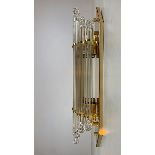 Glass Hollywood Regency Sconces by Vadisa, 1980s, Set of 2 For Sale - Image 7 of 18