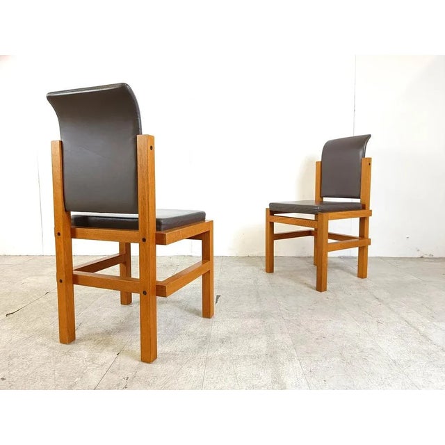 Oak Dining Chairs from Meubelatelier Vanda, 1970s, Set of 6 For Sale - Image 9 of 10