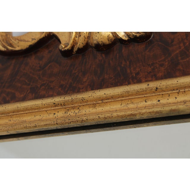 Labarge Giltwood Flame Walnut Frame Wall Mirror For Sale In Philadelphia - Image 6 of 18