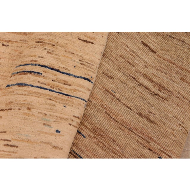 Brown 1990s 1990's Boho Chic Gabbeh Tan/Brown Wool Rug - 7'9" X 9'6" For Sale - Image 8 of 9