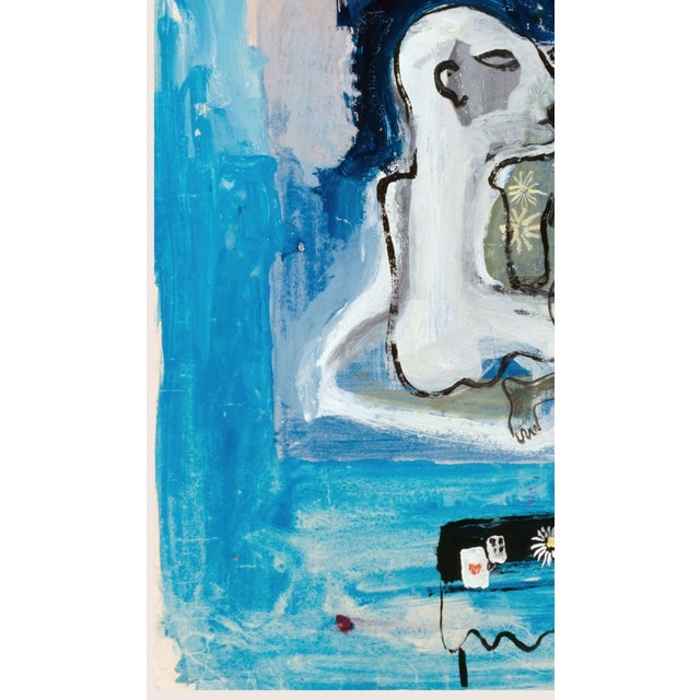 1933 Blue Modernist Couple Art Print, Liebespaar by Walter Kurt Wiemken - 24" X 32" For Sale In Buffalo - Image 6 of 8