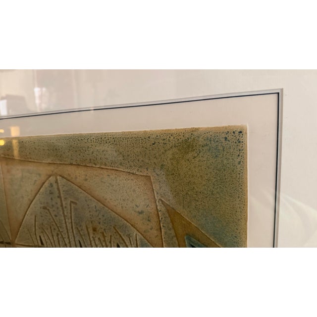 Diana Hansen Framed Hand-Painted Relief Print “ Emeryville” Signed Numbered, 1971 For Sale - Image 9 of 10