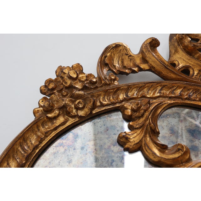 Rococo Style Gilt Mirror with Marbled Glass Border from Deknudt, Belgium, 1974 For Sale - Image 12 of 16