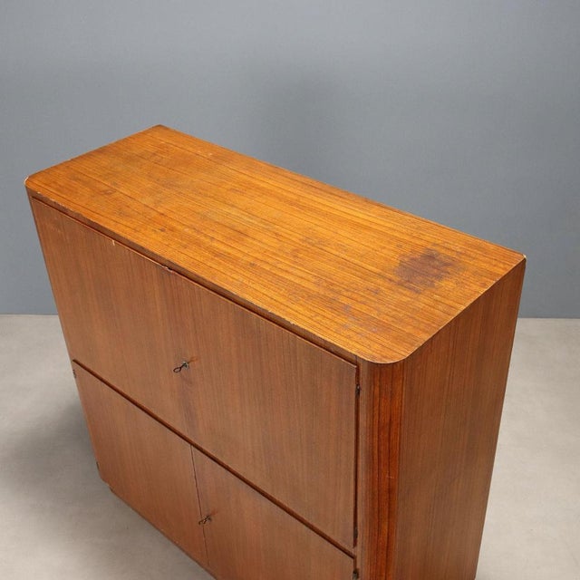 Vintage Sideboard in Exotic Wood Veneer, 1950s For Sale - Image 11 of 13