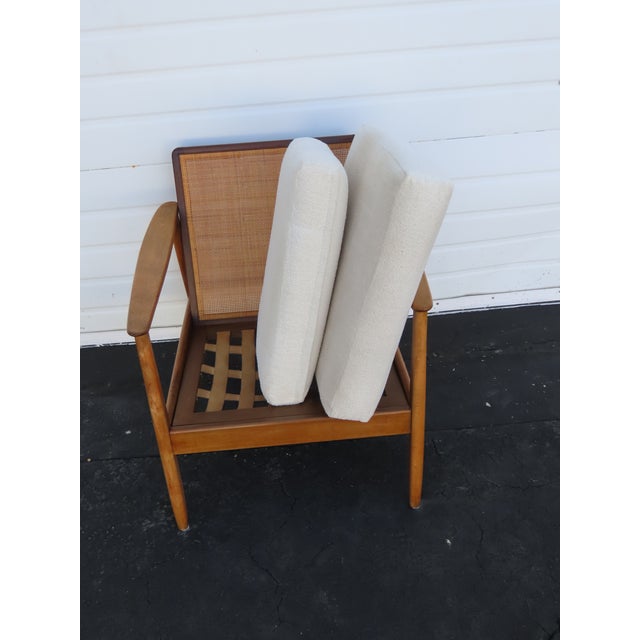 Mid 20th Century Mid Century Modern Caned Back Lounge Accent Side Chair 6921 For Sale - Image 5 of 12
