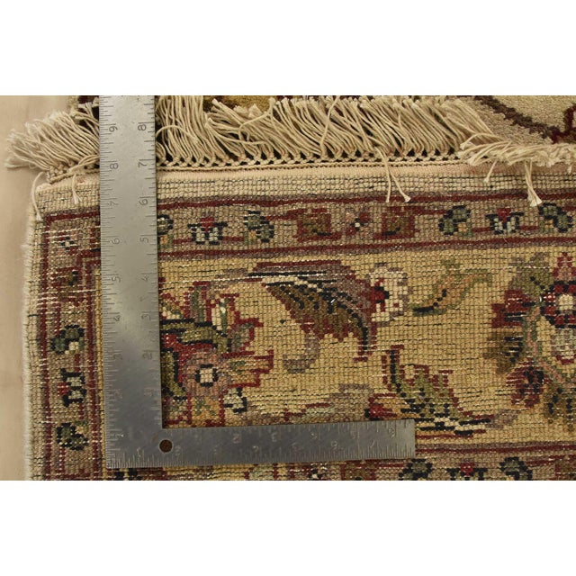 Agra Runner 4′ X 12’1” Beige Wool Traditional Hand-Knotted Oriental Rug For Sale - Image 13 of 13
