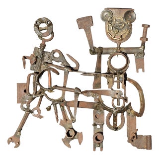 Günter Kämpfe, Coupled Pair, 1967, Metal & Slate For Sale
