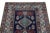 Early 21st Century Blue & Red Fine Woven Square Turkish Oushak Rug 4' X 4'3" For Sale - Image 5 of 8