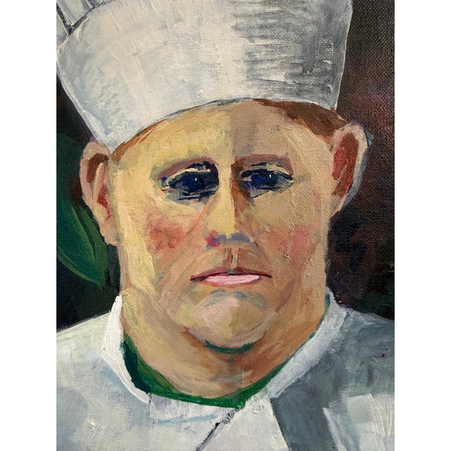 Floss Romm Dworkin Toque Wearing Chef's Portrait Painting, 1991, Yes, Chef! For Sale - Image 9 of 15