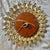 Gold Gilt Iron Sunburst Ceiling Mount Light Fixture by Myanmar Home For Sale - Image 8 of 14