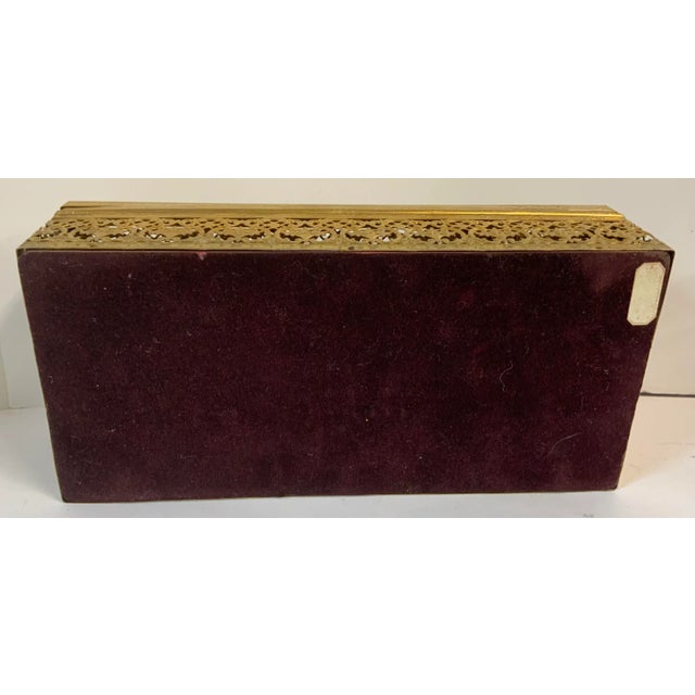Metal Hollywood Regency 24 Kt Gold Plated Tissue Box Cover For Sale - Image 7 of 10