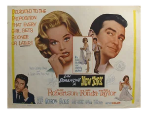1963 Original American Movie Poster - "Sunday in New York" (With French Title)