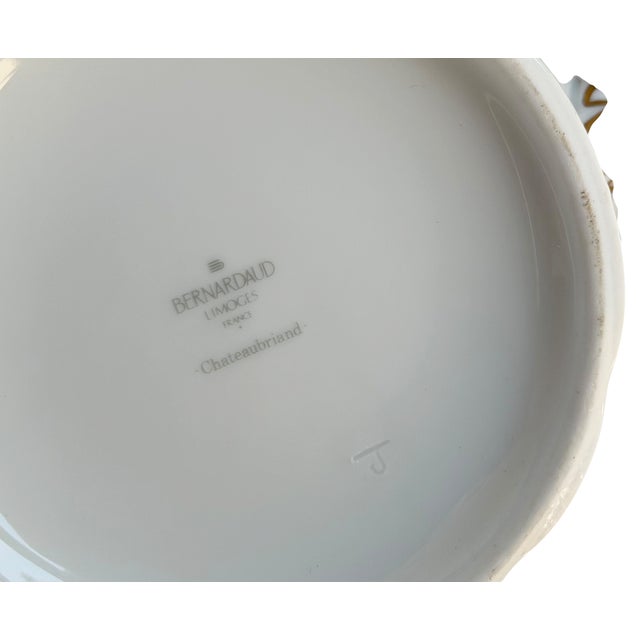 Limoges, France 1990s Bernardaud Chateaubriand Blue Limoges Porcelain Luncheon Teapot Tea Set - Set of 17 For Sale - Image 4 of 5