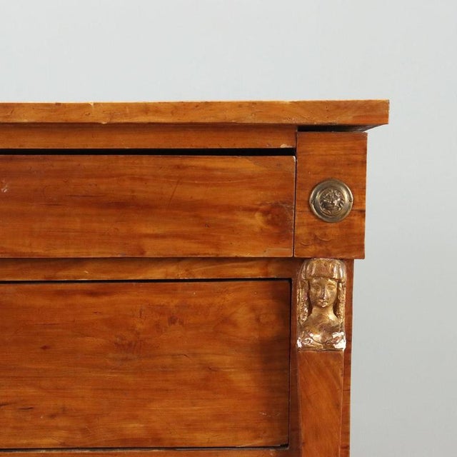 Antique Empire Walnut Chest of Drawers, 1800s For Sale - Image 6 of 12