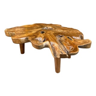 Andrianna Shamaris Single Slab Live Edge Coffee Table For Sale
